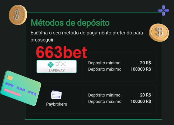 O cassino 663bet oferece uma grande variedade de métodos de pagamento